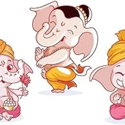 Bal Ganesh Self Adhesive VinylWaterproof Decorative Wall Stickers for Hall, Bedroom, Kitchen and Furniture-picture-10