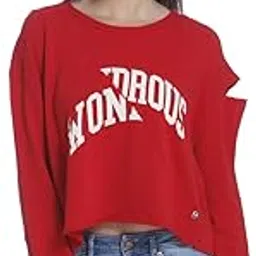 only Women's Cotton Pullover (1981193002_Scarlet Sage_M)-picture-14