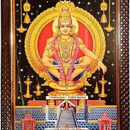 Sabarimala Ayyappa Bhagwan Photo Frame for Puja Room Temple Worship/Wall Hanging/Gift/Home Decor (8 Inches x 6 Inches) image 1