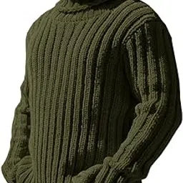 gudmart Mens Sweaters Turtleneck Cable Knitted Pullover Long Sleeve Slim Fit Chunky Casual Fall Winter Warm Cardigans-picture-40