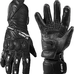 Hero MotoCorp Leather Full Riding Gloves - Knuckle & Finger Protection, Touch Screen Sensitive, with Palm Slider (Size XL)-picture-11