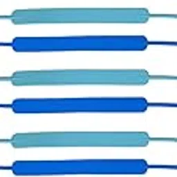 FACTUAL DENTAL 6 Pack Bib Clips Holder Autoclavable Silicone Strap for Dentist Bibs, Dental Napkins, Paper Towel Holder, Bib Clamps for Adults and Children. 3 Marine Blue and 3 Aqua Blue, 19" Long-picture-25