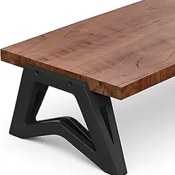 ZIEN Modern Wooden Monitor Stand & Desk Shelf | Ergonomic Desktop Riser for Laptop, PC | Customizable Length with 3D Printed Industrial Legs | Easy Assembly Desk Organizer-image-92