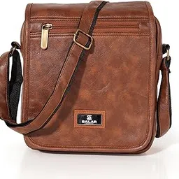 salar leather pu Vintage Leather Crossbody Messenger Bag, Brown, Adjustable Shoulder Strap-picture-12