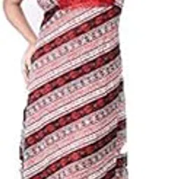 gemini Half Sleeve Fancy Net Nighty for Women (Multi-Coloured)-picture-24