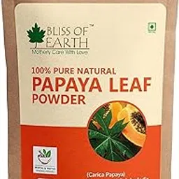 BLISS OF EARTH 100% Pure Papaya Leaf Powder Carica Papaya Helps Digestion & Increases Platelets Anti-Oxidant Skin Rejuvenation 100Gm-picture-19