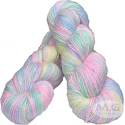 M.G ENTERPRISE Os wal Marble Green (200 gm) Wool Hank Hand Knitting Wool/Art Craft Soft Fingering Crochet Hook Yarn, Needle Knitting Yarn Thread dye Z-picture-21