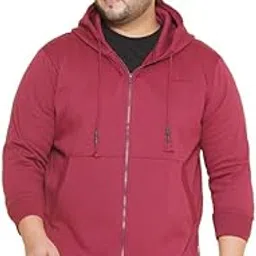 john pride Plus Size Men's Solid Hooded Cotton Sweatshirt for Men-picture-24