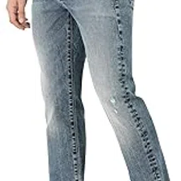 everblue Men Solid Stretchable Blue Regular Fit Hearvy Fade Midrise Mid Rise Jeans, 34-picture-12