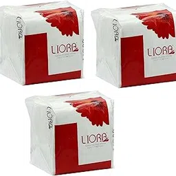 Liora Napkins 27x30, 1Ply, 100 Pulls, Pack of 3, Total 300 Sheets Plain White Paper Napkins For Home, Kitchen, Office, Cafe-picture-19