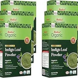 Radico 100% Organic Indigo Leaf Powder for Hair Coloring, 100g, Black (Pack of 6)-image-65