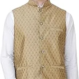 Men's Art Silk Waist Coat (SPG18-36-antelope_Multicoloured_Small)-image-48
