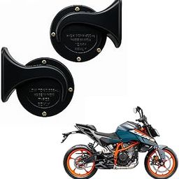 generic Premium Dual Wind Tone Horn for 390 Duke & Other Bikes & Cars | Loud Sound | 12V Electric Horn Set-picture-30