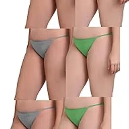 lerosey Women String Bikini Cotton Lycra Panty,Soft and Sexy Women Multicolored Underwear-picture-18