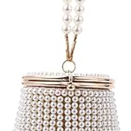 shopora Natural Fashion Pearl Bucket Bag Tote Bag Pearled Purse For Evening Dinner | Womens Handbags & Bags-picture-33