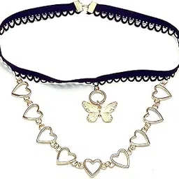 via mazzini Gold Plated Radiant Wings Butterfly With Hearts Metal Thigh Chain Can Be Used With Shorts/Skirts for Women and Girls (TC0698) 1 Pc-picture-45