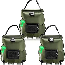 3 Sets Solar Portable Shower Bag 5 Gallons/20l Heating Camping Shower Bag with Removable Hose and On-Off Switchable Head for Hiking Climbing Summer Shower Travel, Beach Swimming-picture-28
