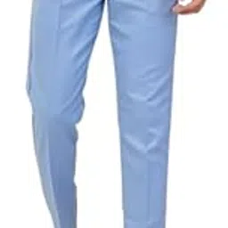 Men's Slim Fit Light Blue Formal Trousers, Business Office Wear Pants, Classic Professional Attire-image-40
