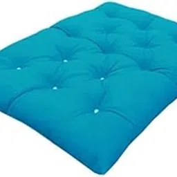 ATOOTFUSION Premium Star Cotton Quilt Mattress - Soft, Firm, Foldable, Rollable, Single Bed, Picnic Star Patterned Thick Star Cotton Mattress(30X72 inches) (Aqua Blue)-picture-28