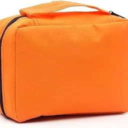 Travel Toiletry Bag, Portable Orange Cosmetic Organizer, Unisex Travel Kit with Zipper Closure-picture-46