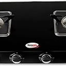 Hornbills Auto Ignition Stainless Steel Glass Top 2 Burner Gas Stove with Heavy Square Pan Support Black, LPG (ISI Certified, Black)- 2 Year Warranty By Hornbills Appliances-picture-14