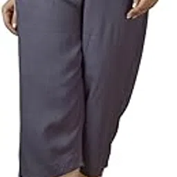 Womens Rayon Solid Culottes, Partially Elasticated with Drawstring, Stylish with 2 Side Cross Pockets, Grey-picture-48