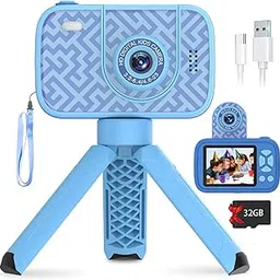DMG TECH Digital Camera for Kids - 96MP, 8x Zoom, 1080P HD Video, 32GB SD Card, 2.4 Inch IPS Screen, Selfie Camera for Teens (Blue)-image-75