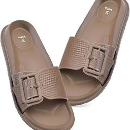 yoho Grape Sliders for Women/Girls | Lightweight & Stylish Cushioned Slides | Adjustable Buckle Strap | Comfortable, Anti-Skid, Waterproof Flip Flops-picture-11