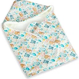 HONEY BOO All Season Soft Baby Blanket Swaddler Wrapper for Baby Boys and Girls (Cute Animal, Ballon Print)-picture-26