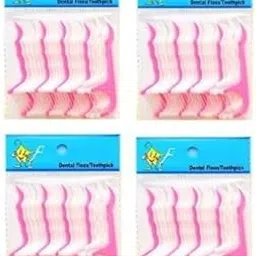 Diano Dimzi Pack Of 4 (80 Pcs) Dental Tooth Pick Flossers Cleaners Head Oral Dental Hygiene Brush Tooth Cleaning Tool-picture-24