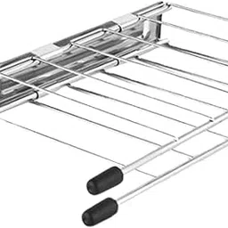 UJEAVETTE Bread Loaf Slice Holder Oven Toaster Grill Rack for Broiling Roasting Baking Black-image-9