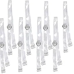 Women's Silicone Transparent Adjustable Detachable Bra Straps-image-9