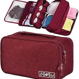 trexee 3 Layer Lingerie Organizer Bag, Travel Pouch for Storage of Bra, Underwear, Innerwear, Cosmetics, Toiletry for Women-picture-20