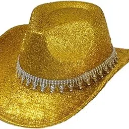 myaddiction Western Cowboy Hat Retro Style Cowgirl Hat for Role Playing Festival Gold-picture-12
