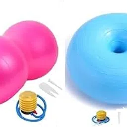 Exercise Ball Set, Peanut and Donut Yoga Ball with Pump, Anti-Burst for Labour, Physical Therapy, Core Strength, Home Fitness-picture-61