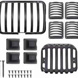 CHINKI TRADERS Complete Plastic(pvc) Grill Set of Headlight, Indicator Taillight for Hero Splender/Splendor Plus BS3 to BS6-picture-56