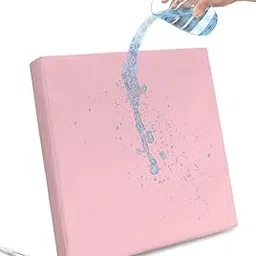 LBCASA Outdoor Chair Cushion Covers 2 Pack, Pink Waterproof Sofa Couch Covers, Farmhouse Pink Decor Furniture Protector Seat Slipcovers for Patio Garden, 20" x 18"-picture-29