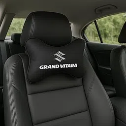 Zoom Trade Maruti Suzuki Grand Vitara Car Headrest Neck Pillow – Neck Support Cushion for Driving | Soft Polyester, Ergonomic, Pain Relief, Travel Use | 26 x 18 cm (Black)-image-50