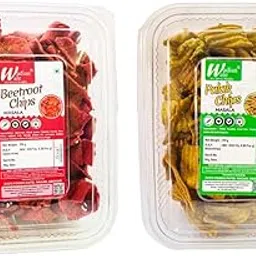 Wadianwale Masala Beetroot and Masala Palak Chips Combo Pack, Vegetable Snacks, 2 x 170g-image-98