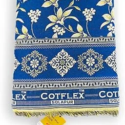 COTFLEX Original Solapur Chaddar Queen Bed, Cotton Blanket (Blue)-picture-32