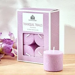 Home Centre Colour Refresh Set of 6 Lavender Votive Candles-picture-10