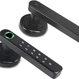 AZIOT Bluetooth Smart Handle Door Lock | Keyless Entry with Fingerprint, Passcode & Mobile App Control | Secure Auto-Locking with Emergency USB Backup-picture-29