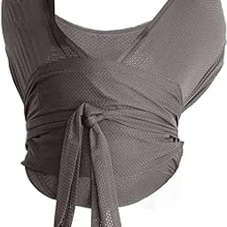 Enakshi (LABEL) Creations Baby Wrap Carrier for Newborn Infant Stretchy Easy to Wear Hands Free Slings Coffee L-picture-16