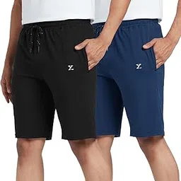 xyxx Men's Ace Cotton Regular Fit Solid Shorts with Side Pockets and No Marks Waistband (Pack of 2)-picture-24