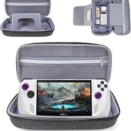 beienta Carrying Case For ROG Ally,Built-in Charger Storage,Rog Ally Bag,Protective Hard Portable Travel Case with Pockets for Accessories and Games,Grey-picture-33