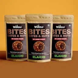 Widour Bites Dates & Nuts – Elaichi – Pack of 3 (270g) | No Added Sugar Snack | High Protein | Desi Ghee Dry Fruit Bites | Clean Label Energy Bites | Healthy Indian Snack | Keto-Friendly-picture-11