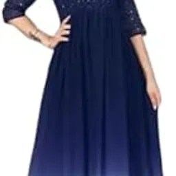 Fancy Gown with Colorblock Design for Great Women and Beautiful Girl-ROSHANI1-image-5