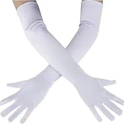 Women's Cotton Full Hand Gloves – Soft, Breathable, Lightweight Gloves for Daily Use, Driving, Gardening, UV Sun Protection – Reusable & Washable (White, Pack of 1)-picture-32