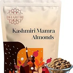 Dharitri Kashmiri Mamra Almonds 500gms, Kashmir’s Pride Pure Raw Mamra Almonds, High in Protein & Fibers, Badam Boosts Immunity & Weight Loss, No Preservatives Added, Gluten Free Healthy Snacks image 1