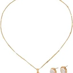 dsimple Women’s Imitation Pearl Pendant Jewelry Set Earrings Necklace All-Match Accessory-picture-36